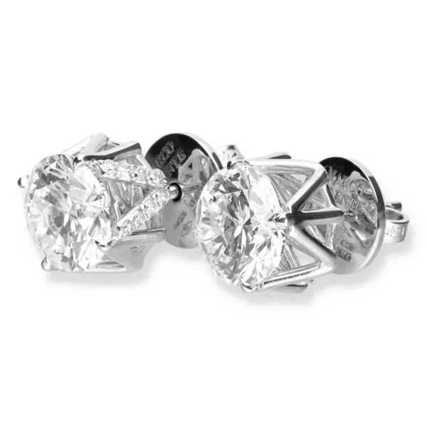 Diamond stud earrings-1