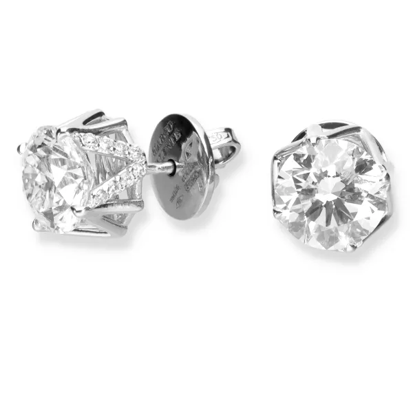 Diamond stud earrings-2